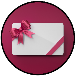 blank gift card with pink ribbon